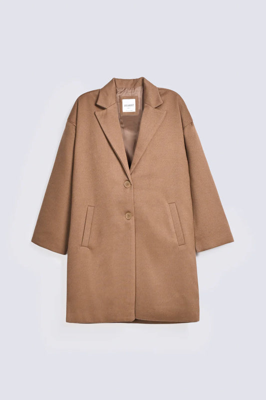 OVERSIZED COAT WITH NOTCH COLLAR